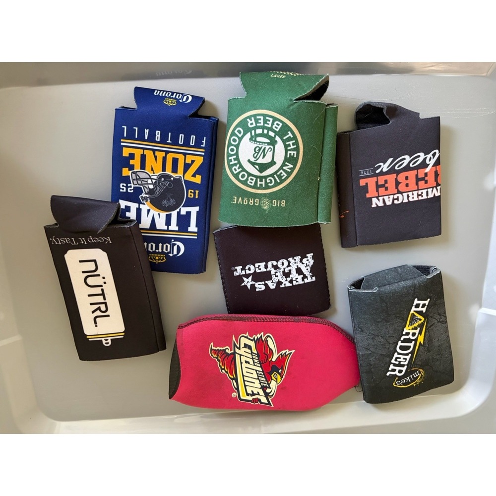 Can Koozies Lot Alcohol Promo Brand Nutrl Mikes Corona Etc Lot Of 7 Holders